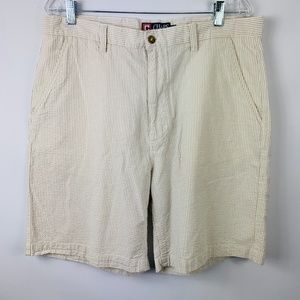CHAPS Sz 36 Pinstripe Shorts Dress Flat Front